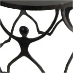 Τραπεζάκι ArteLibre Άνθρωποι Μαύρο Αλουμίνιο 58x58x49cm Σετ 2Τμχ