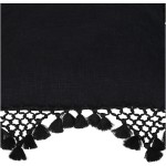 Μαξιλάρι ArteLibre Με Φούντες Μαύρο Βαμβακερό 45x45cm