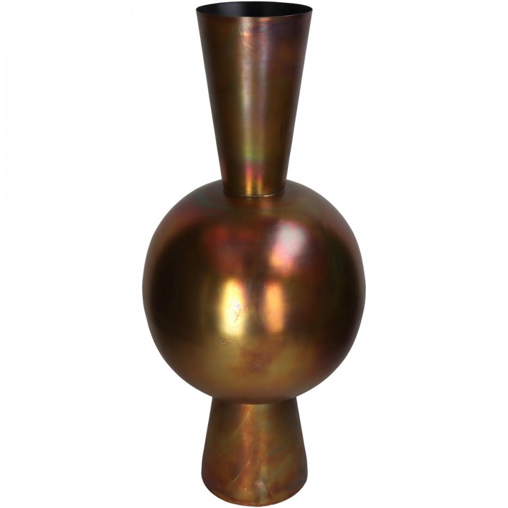 Βάζο ArteLibre Μπρονζέ Μέταλλο 30x30x70cm