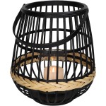 Φανάρι ArteLibre Μαύρο Μπαμπού 29.5x29.5x32cm