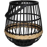 Φανάρι ArteLibre Μαύρο Μπαμπού 29.5x29.5x32cm