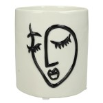 Κασπώ ArteLibre Πρόσωπο Λευκό Κεραμικό 11.5x11.5x12.5cm