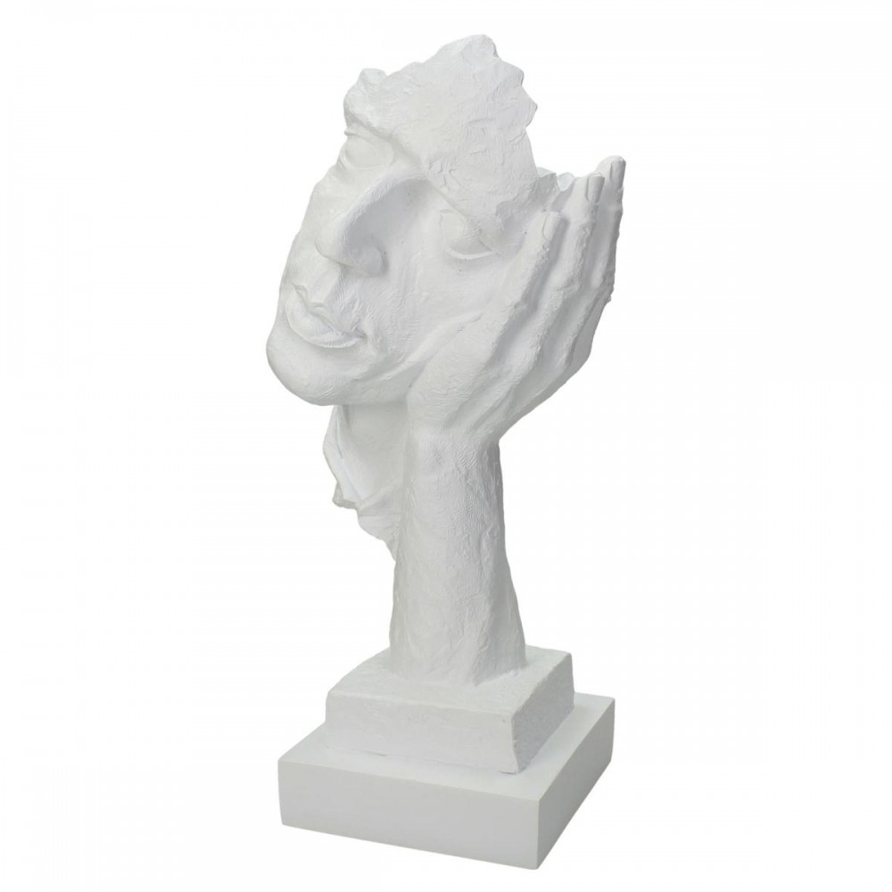 Διακοσμητικό ArteLibre Πρόσωπο Λευκό Polyresin 15.5x13x33cm