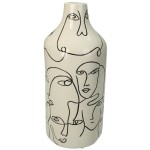 Βάζο ArteLibre Πρόσωπο Λευκό Δολομίτης 12.7x12.7x28.2cm