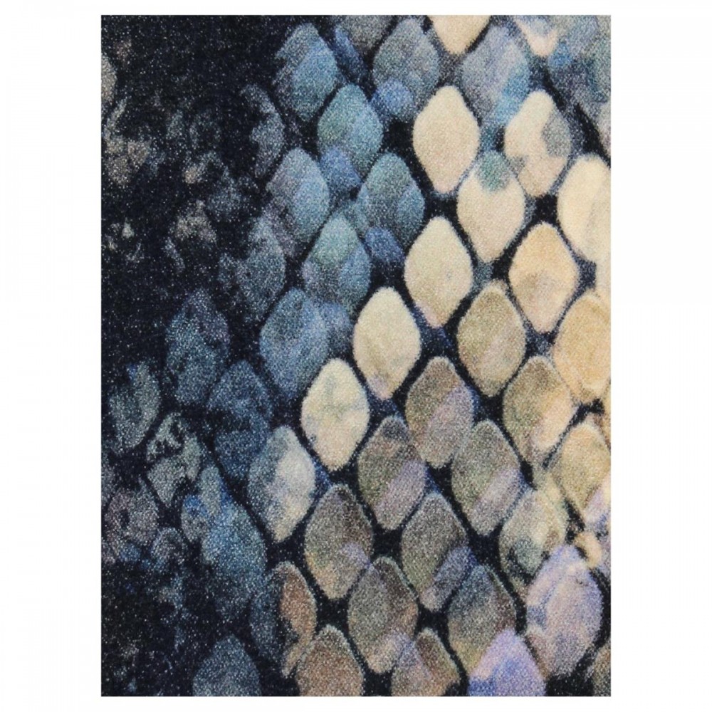 Μαξιλάρι ArteLibre Δέρμα Φιδιού Μπλε Βελούδο 40x60cm