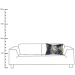 Μαξιλάρι ArteLibre Δέρμα Φιδιού Μπλε Βελούδο 40x60cm