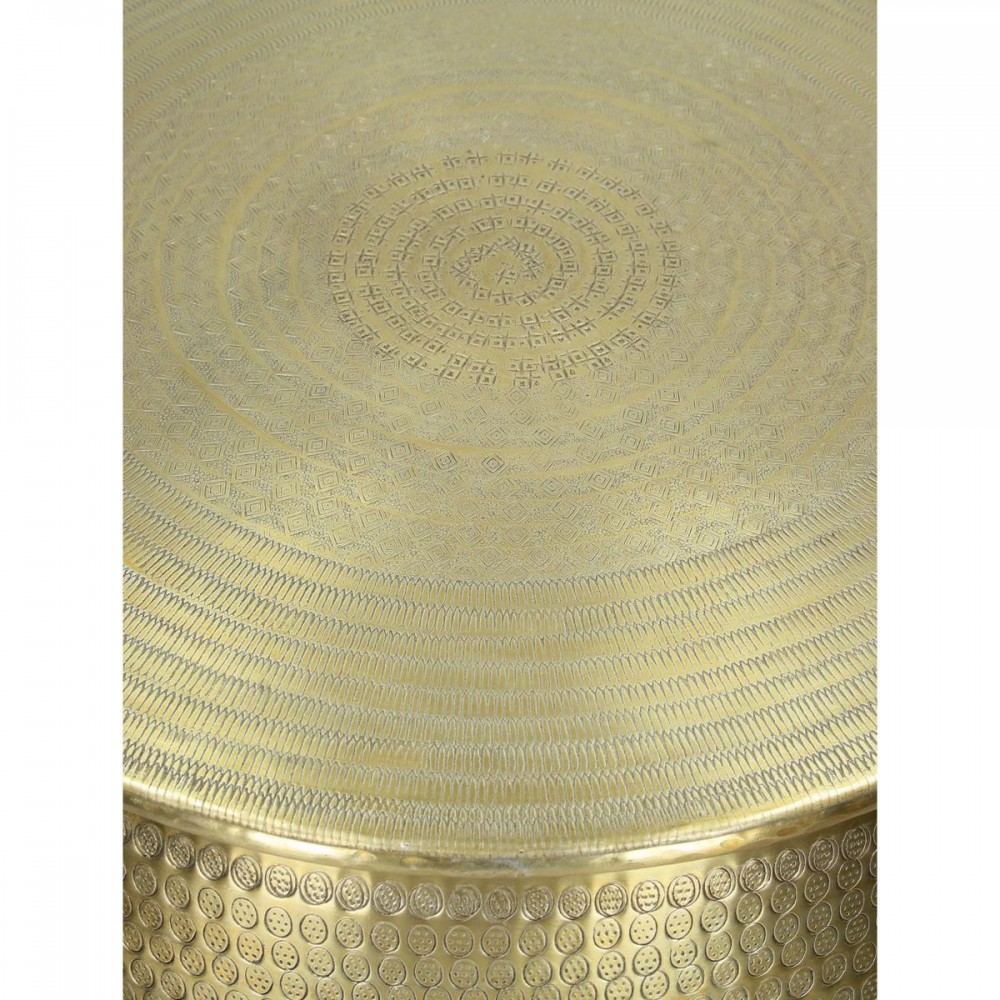 Τραπεζάκι-Κασπώ ArteLibre Μέταλλο Χρυσό 59x59x46cm Σετ 3Τμχ