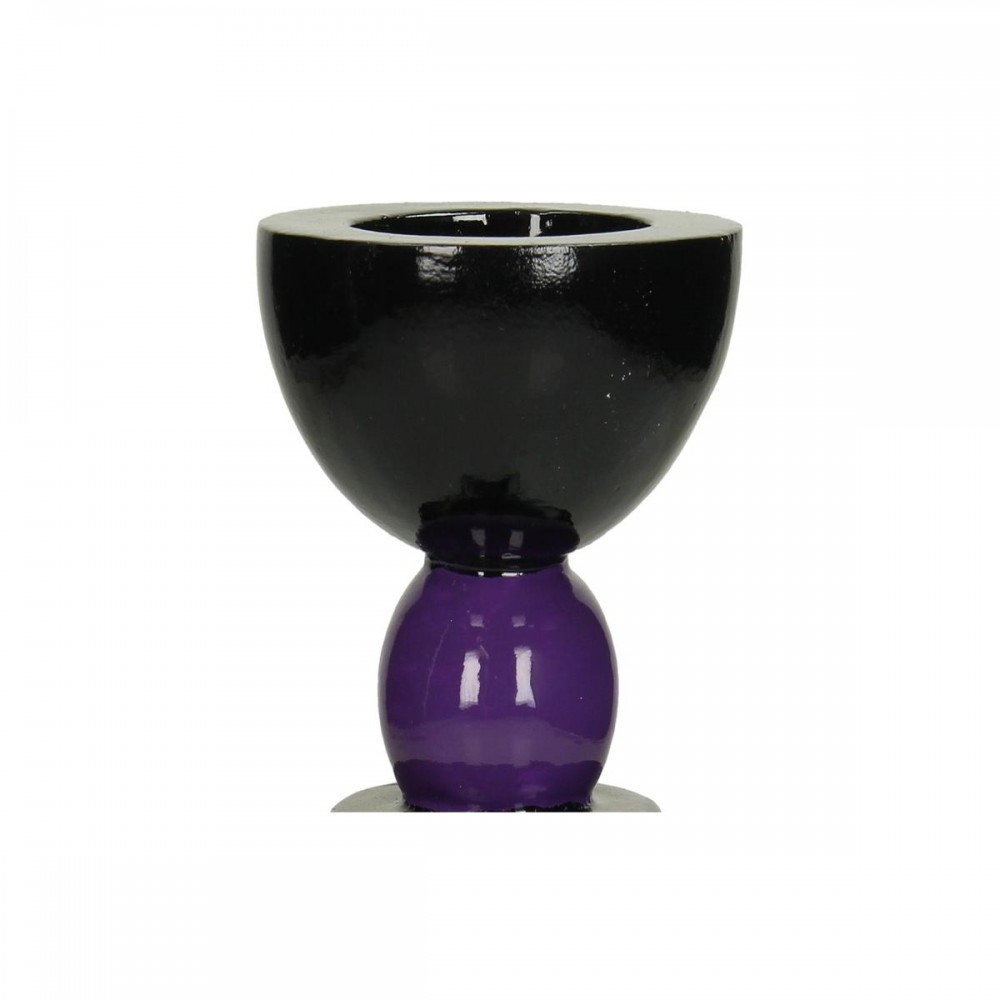 Κηροπήγιο ArteLibre Μοβ Polyresin 8.2x8.2x24cm