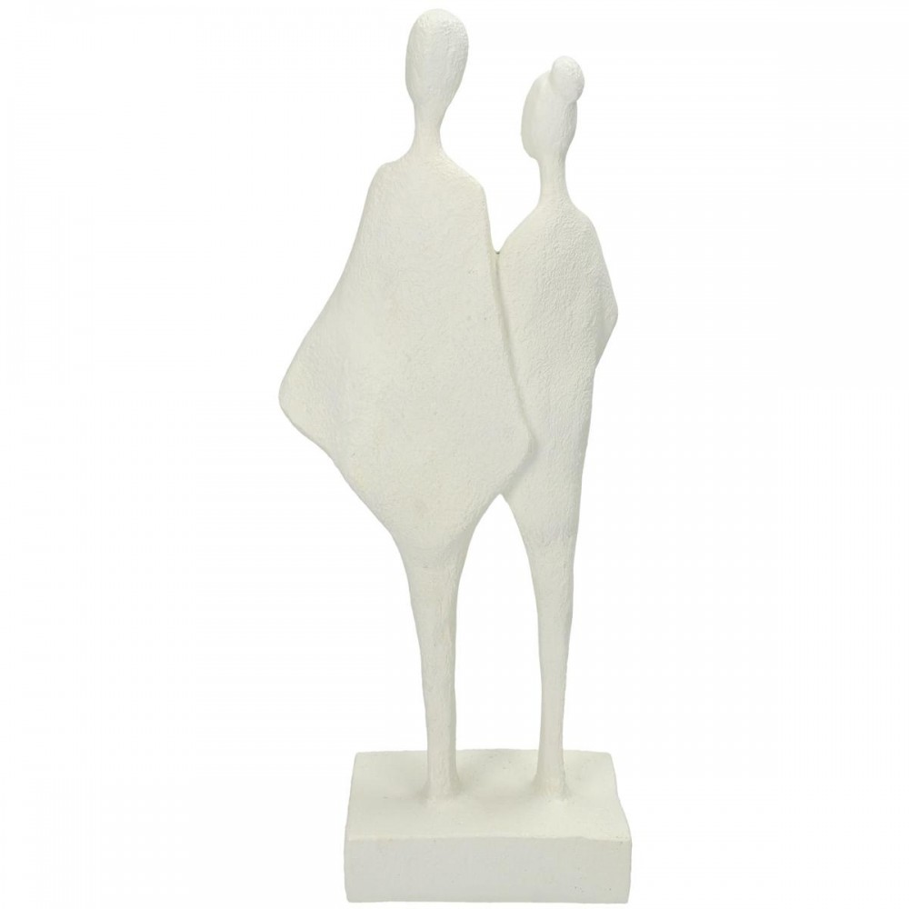 Διακοσμητικό ArteLibre Ζευγάρι Λευκό Polyresin 17.2x8.7x30.7cm