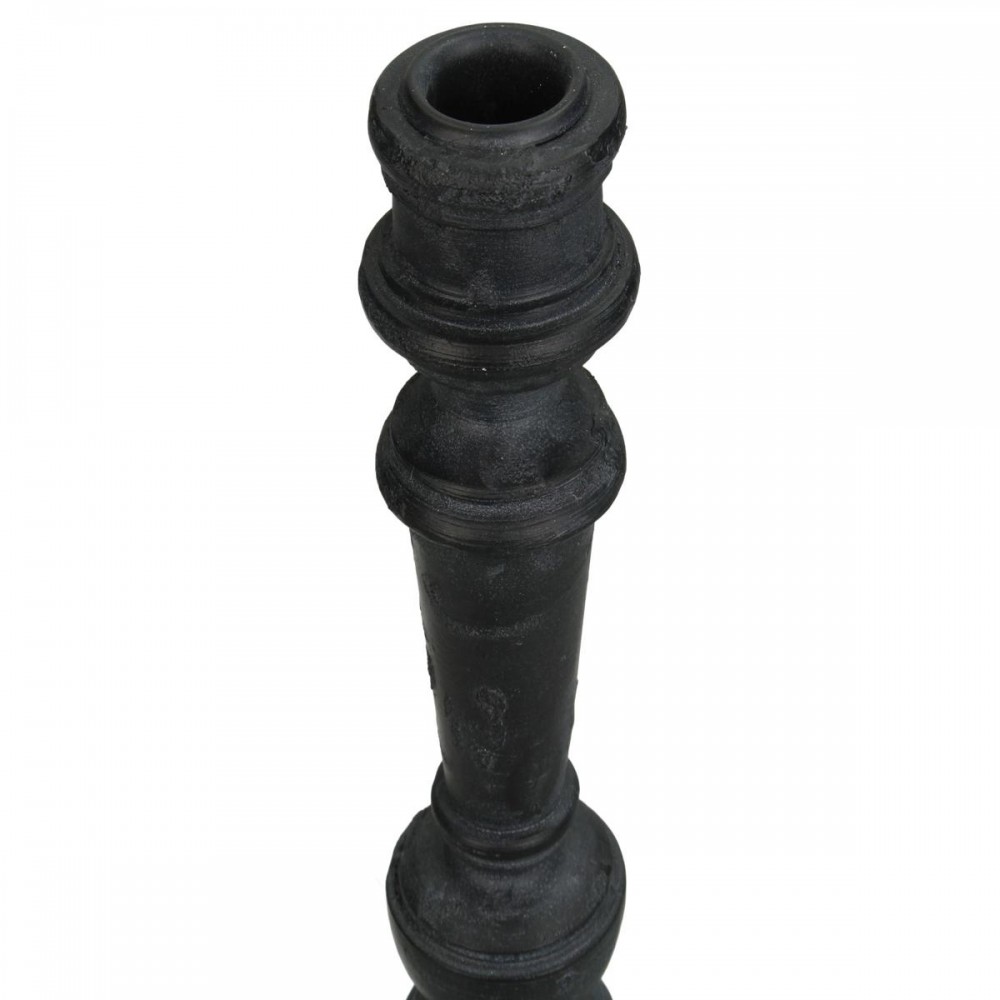 Κηροπήγιο ArteLibre Μαύρο Polyresin 8.5x8.5x20cm