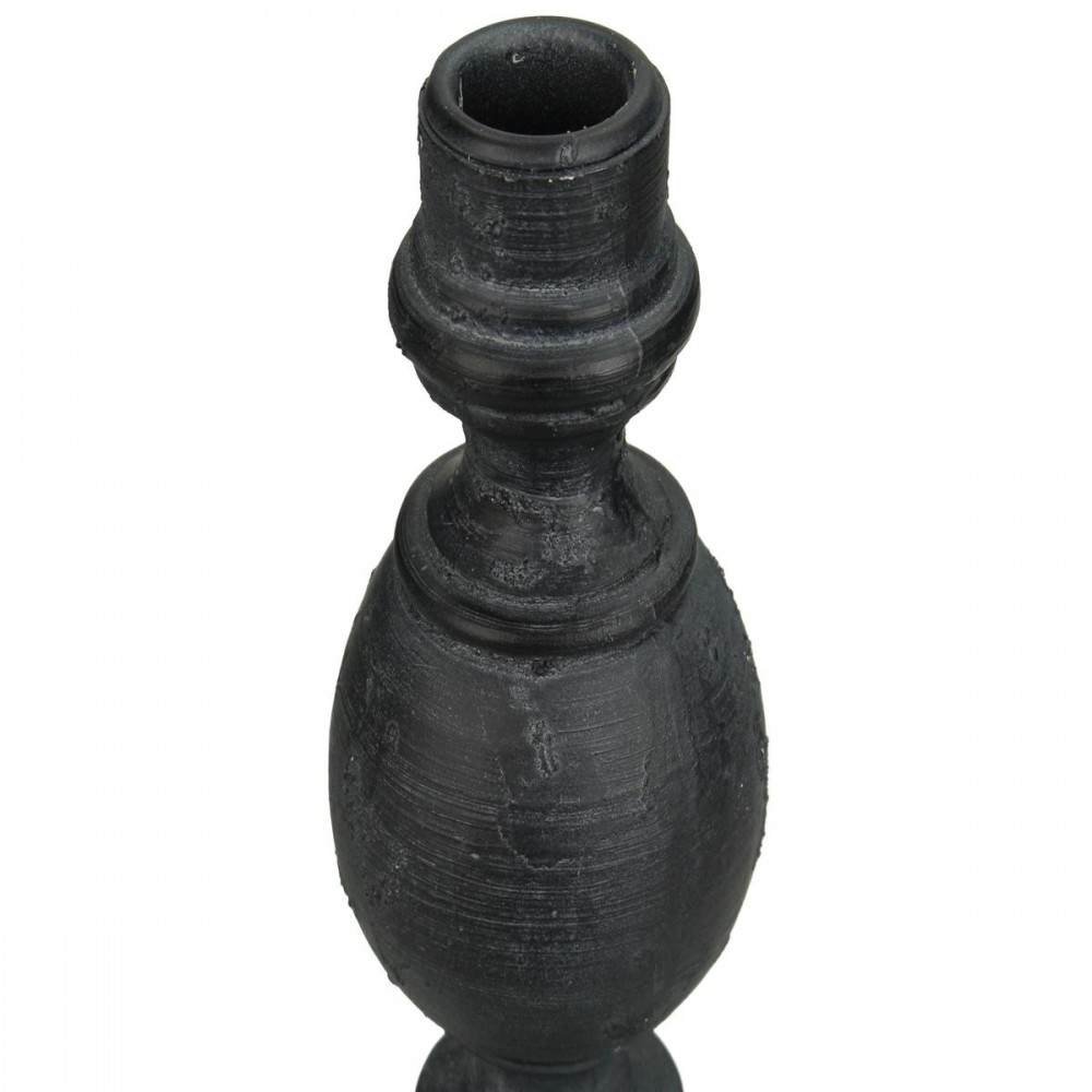 Κηροπήγιο ArteLibre Μαύρο Polyresin 8.5x8.5x22cm