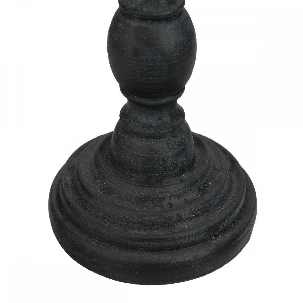 Κηροπήγιο ArteLibre Μαύρο Polyresin 8.5x8.5x24cm