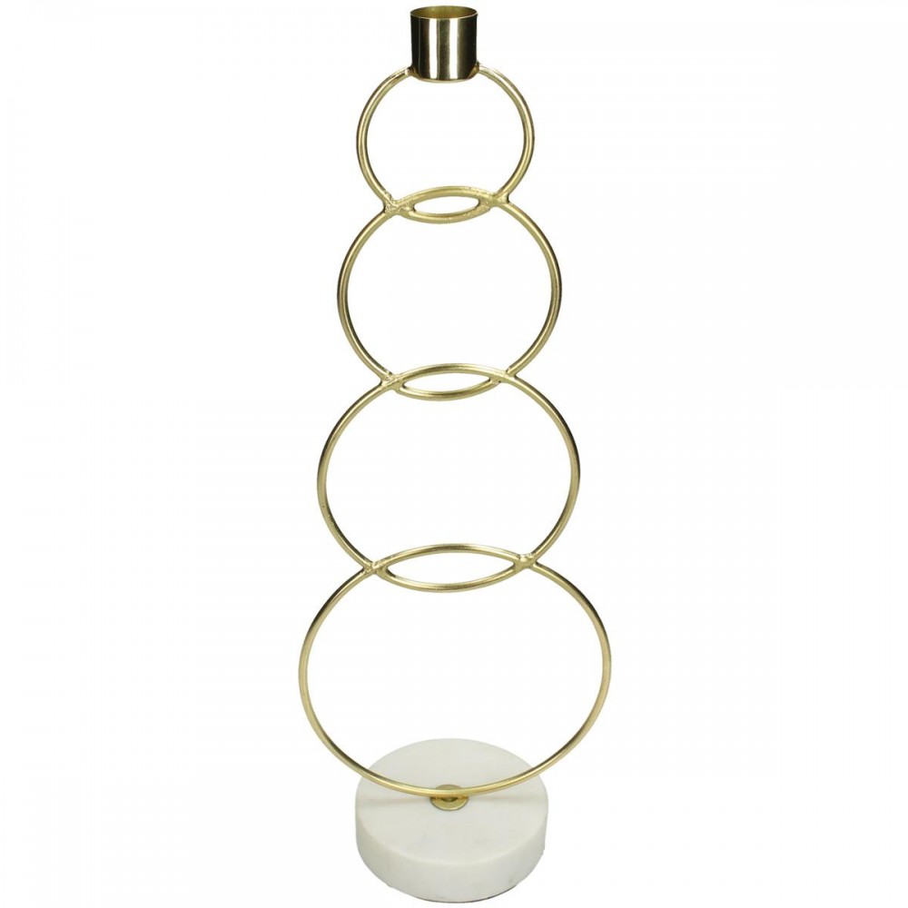 Κηροπήγιο ArteLibre Χρυσό Μέταλλο 13x8.5x36cm