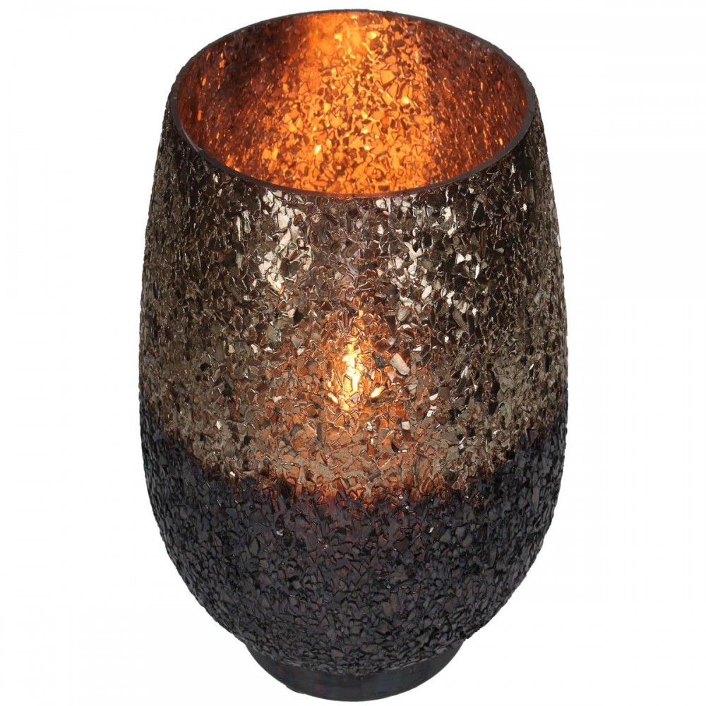 Κηροπήγιο ArteLibre Μπλε Γυαλί 16x16x16cm