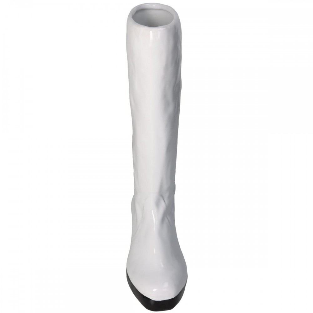 Βάζο ArteLibre Μπότα Λευκό Κεραμικό 18.7x8.3x34.5cm