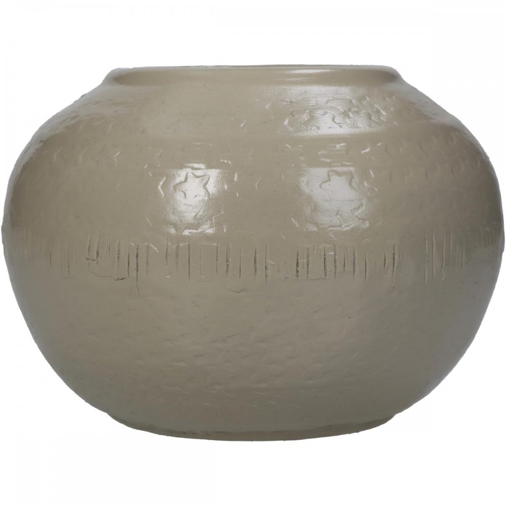 Βάζο ArteLibre Ιβουάρ Αλουμίνιο 14.5x14.5x11cm