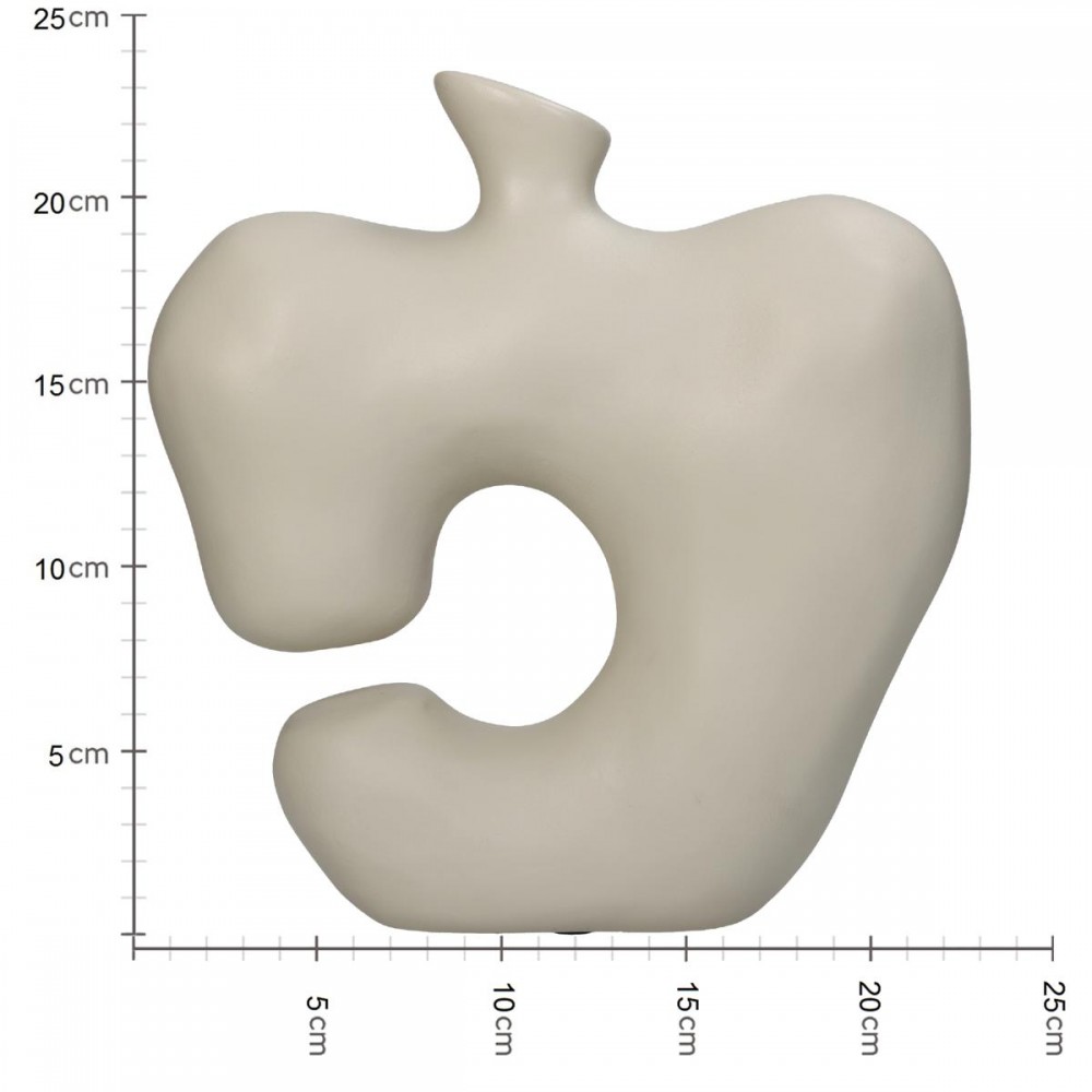 Βάζο ArteLibre Ακανόνιστο Ιβουάρ Polyresin 22.5x8x23.5cm