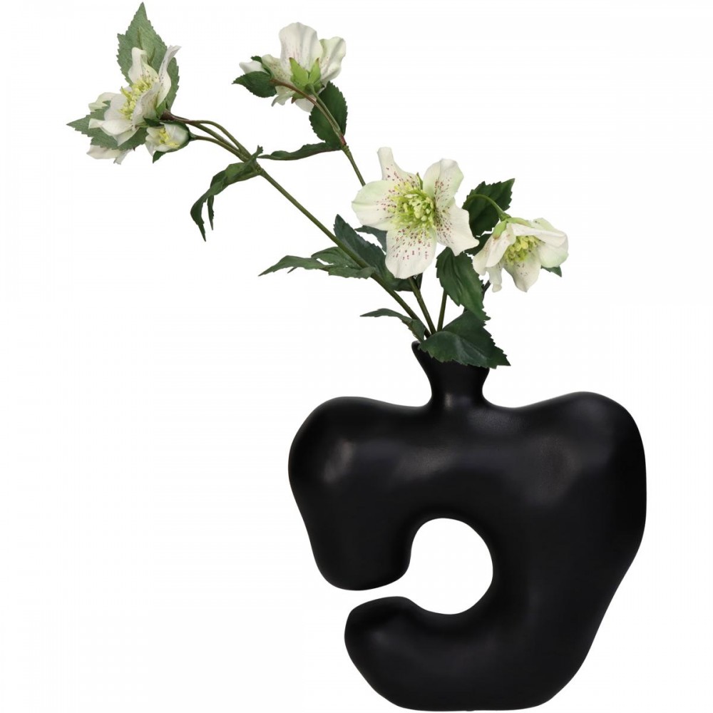 Βάζο ArteLibre Ακανόνιστο Μαύρο Polyresin 22.5x8x23.5cm