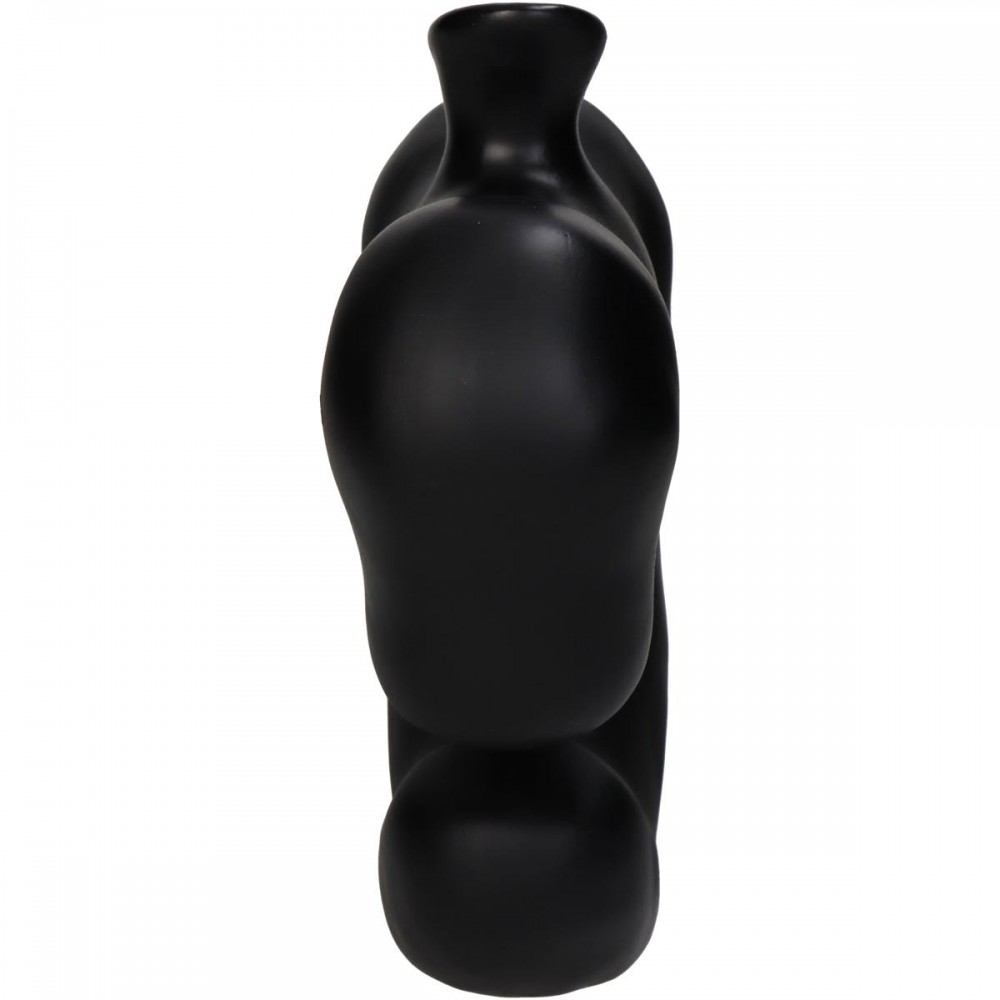 Βάζο ArteLibre Ακανόνιστο Μαύρο Polyresin 22.5x8x23.5cm
