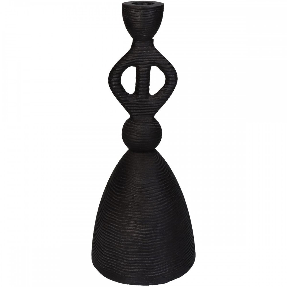 Κηροπήγιο ArteLibre Μαύρο Αλουμίνιο 11.5x11.5x27cm