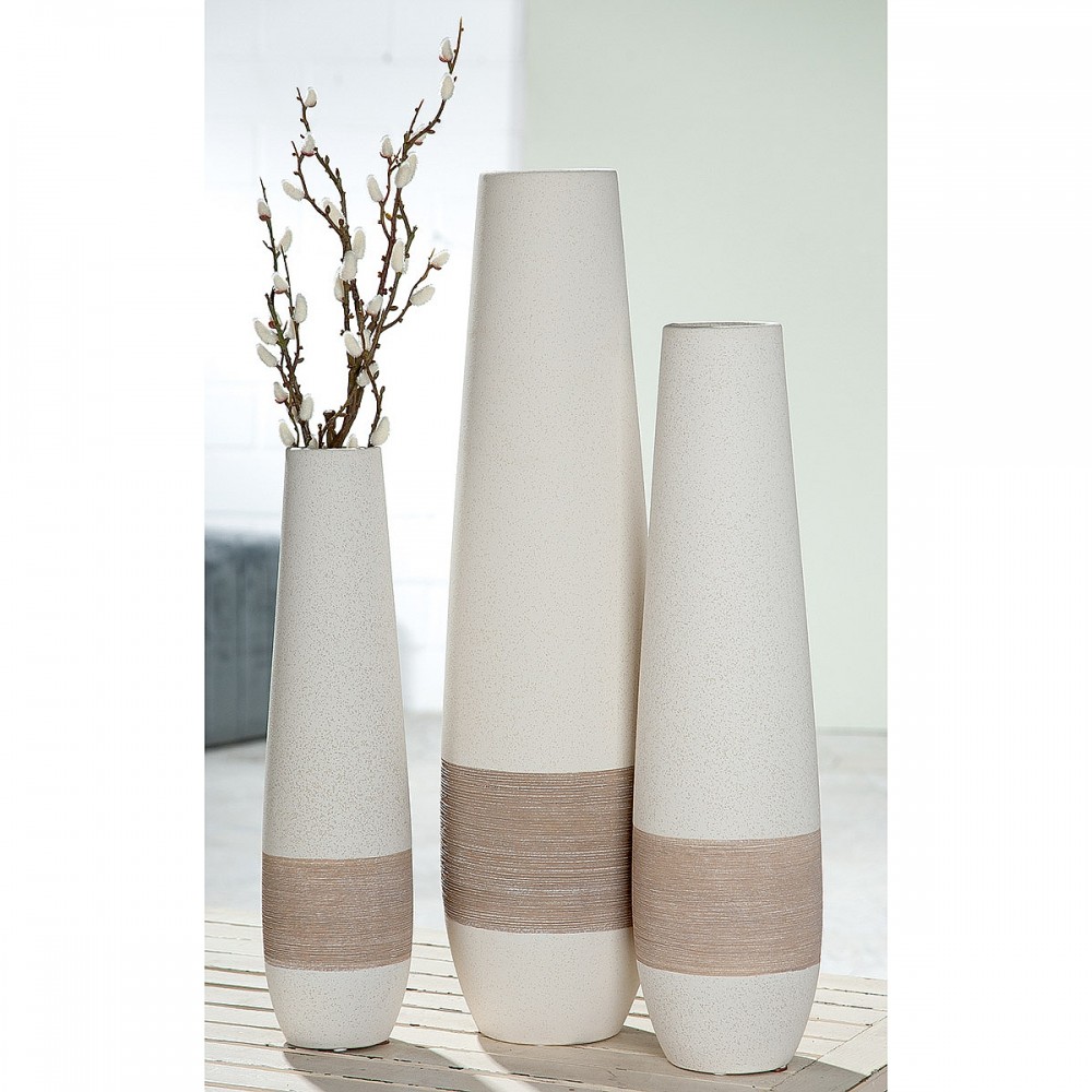 Βάζο ArteLibre Μπεζ Κεραμικό 46cm