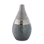 Βάζο ArteLibre Ασημί/Γκρι Κεραμικό 12.5x12.5x23cm