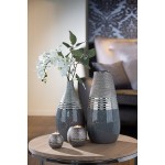 Βάζο ArteLibre Ασημί/Γκρι Κεραμικό 13x13x30cm