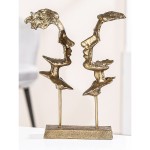 Διακοσμητικό ArteLibre Πρόσωπα Χρυσό Polyresin 22.5x7.5x31cm