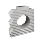 Βάζο "Boca" Κεραμικό Γκρι PU 23x8x24.5cm