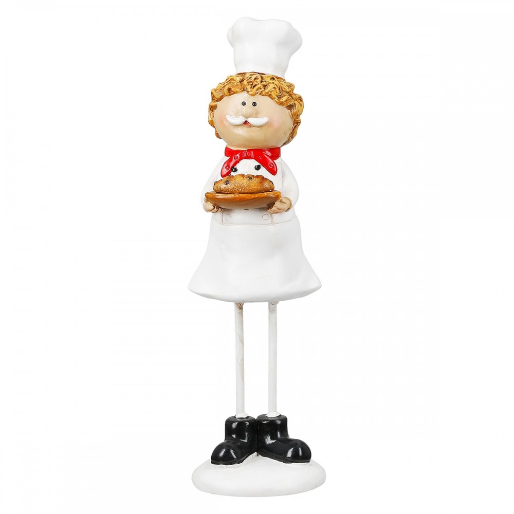 Φιγούρα Cook "Star Chef" Πολυρεζίνη Λευκό PU Pcs. Assorted 6x5x20cm