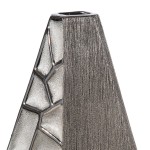 Βάζο Κεραμικό Ασημί χρώμα 21X8X36Cm 21X8X36Cm