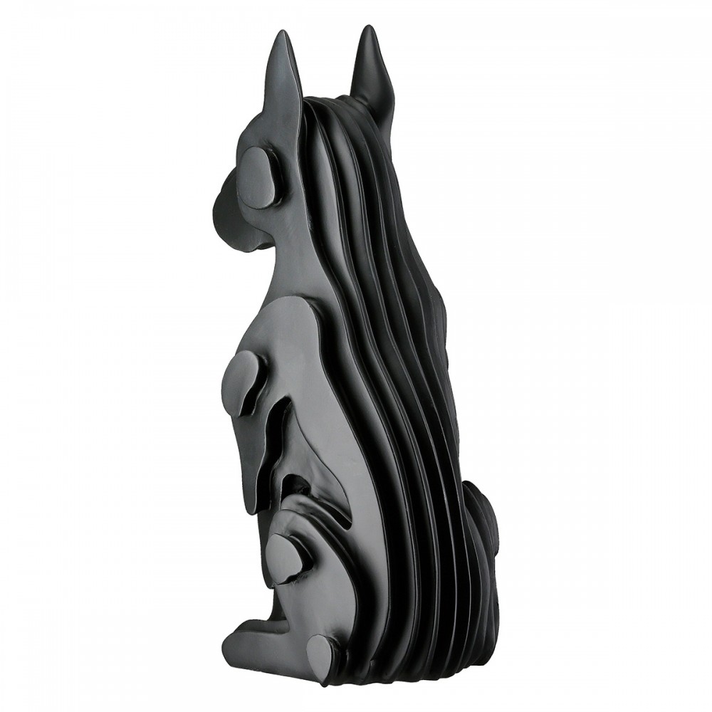 Figure Dog Synthetic Resin Black 13X15X29Cm 13X15X29Cm