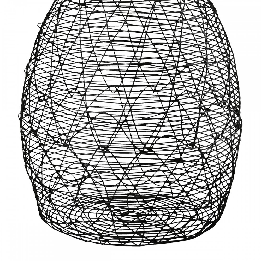 Βάζο Βολβώδες Μεταλλικό Μαύρο D22X33Cm D22X33Cm