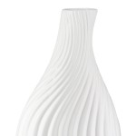 Βάζο Οργανικό Κεραμικό Λευκό 16X8X29Cm 16X8X29Cm