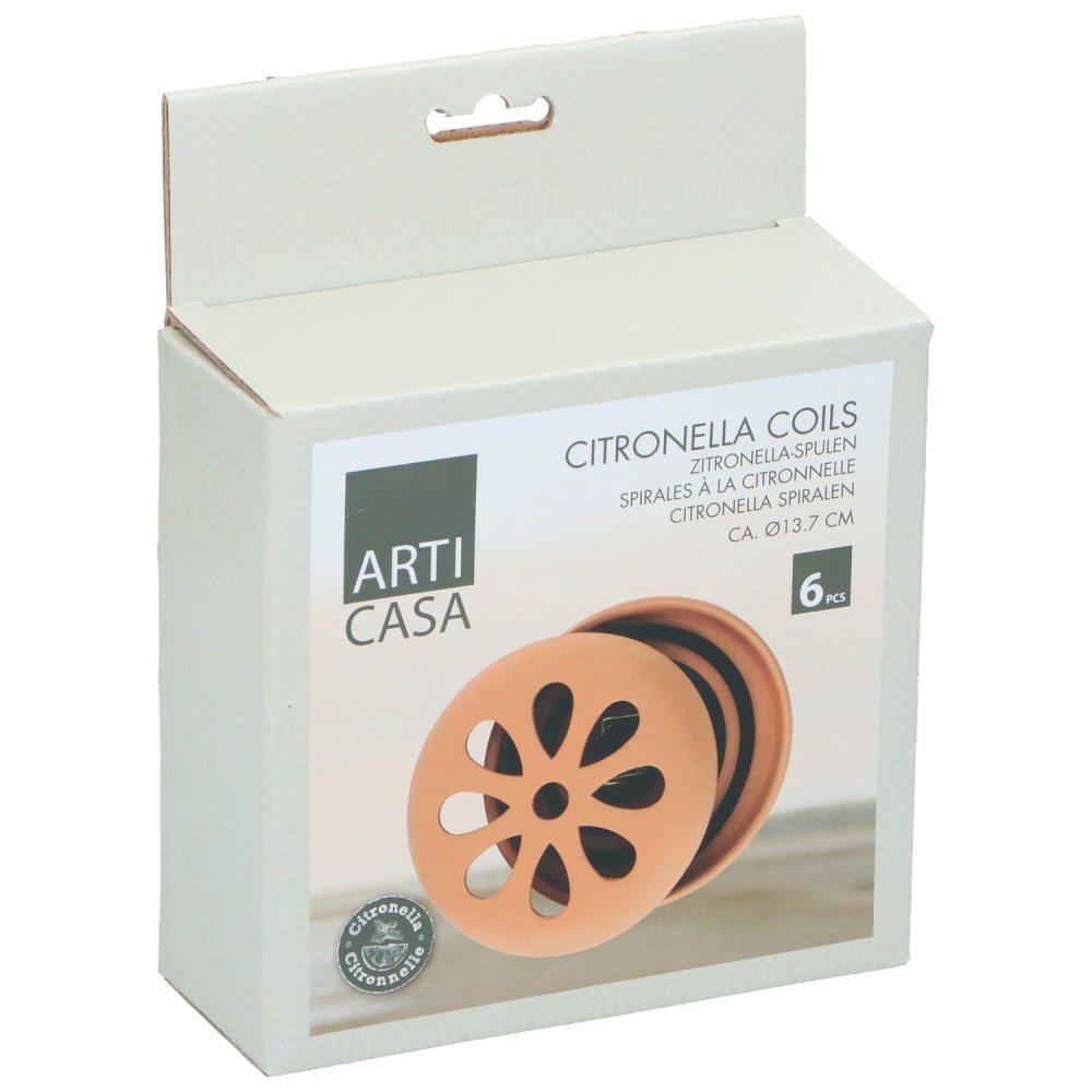 Σετ Σπείρες Citronella Σε Δοχείο Τερακότα 7Τμχ ARTI CASA