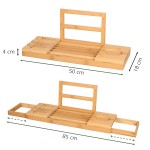 Ράφι Μπάνιου Επεκτάσιμο 50-92x18x4cm Μπαμπού