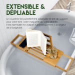 Ράφι Μπάνιου Επεκτάσιμο 50-92x18x4cm Μπαμπού