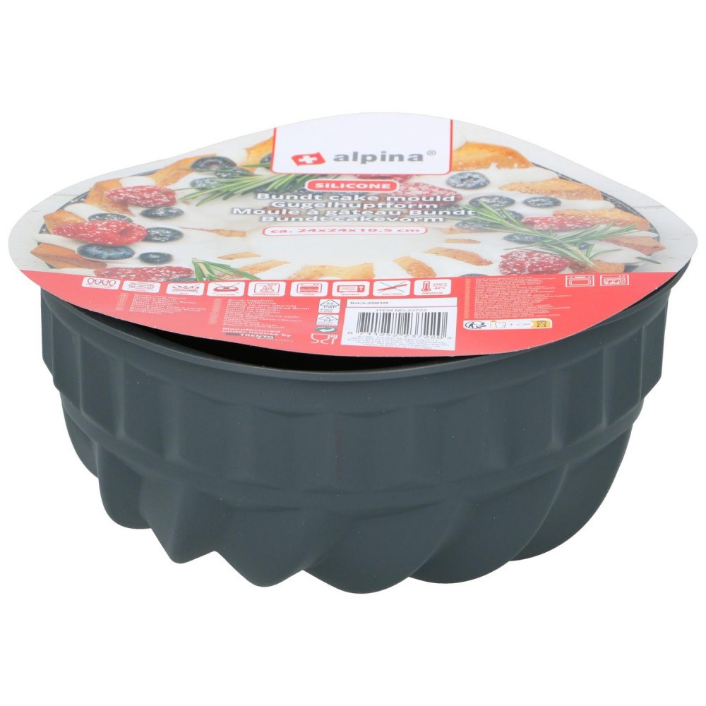Φόρμα Κέικ Bundt Σιλικόνη 24x24x10.5cm ALPINA Σε 2 Χρώματα