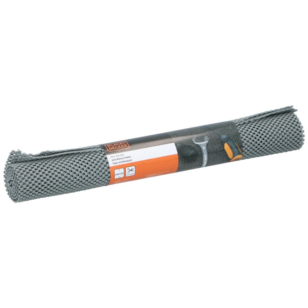 Χαλάκι Αντιολισθητικό Γκρι/Μαύρο 45x125cm PVC BLACK+DECKER 2Τμχ