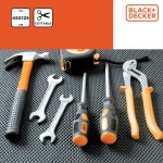 Χαλάκι Αντιολισθητικό Γκρι/Μαύρο 45x125cm PVC BLACK+DECKER 2Τμχ