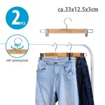 Ξύλινη Κρεμάστρα με Κλιπ 33x12.5x3cm 2Τμχ