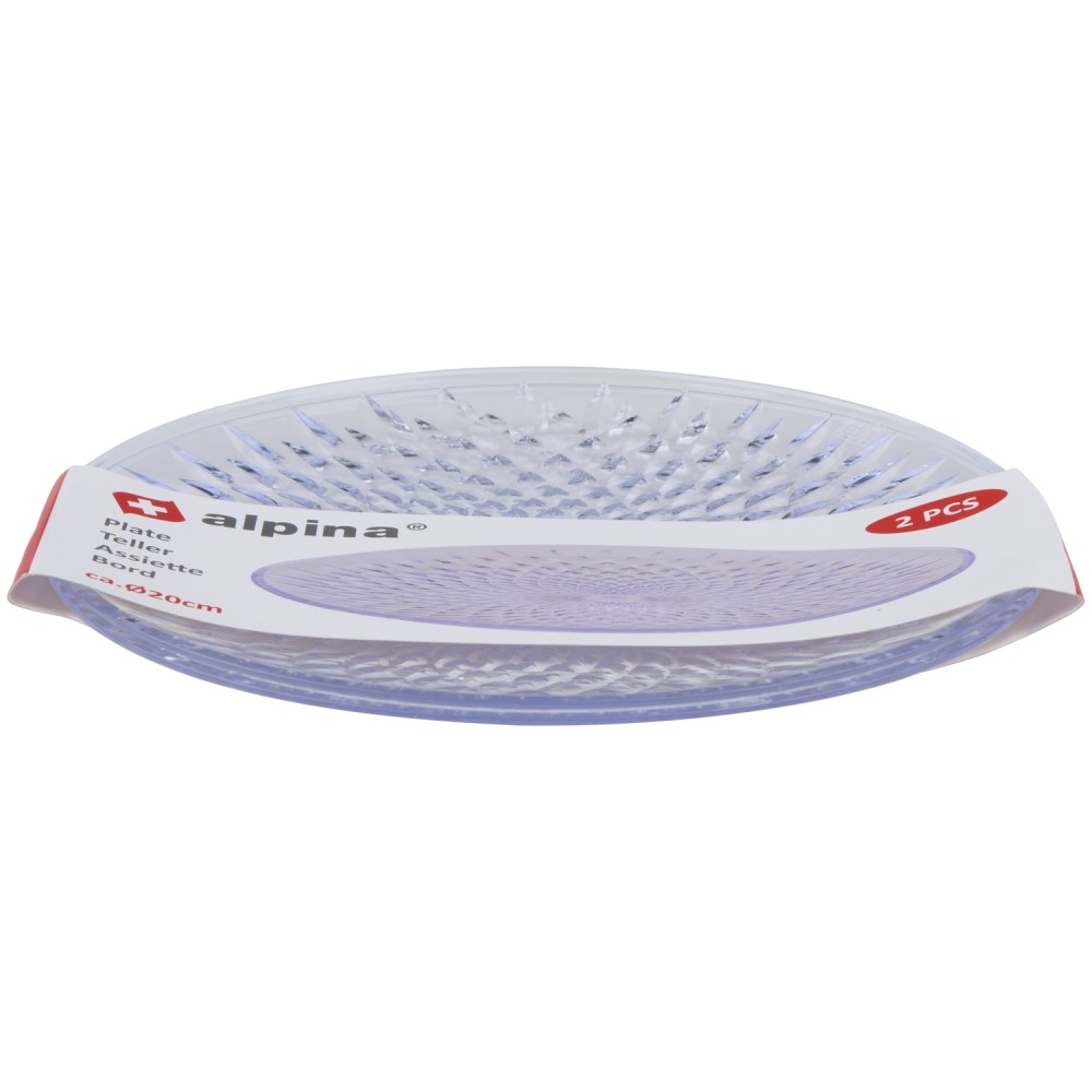Πιάτα Διάφανα/Πράσινα/Χρυσά 20cm 2Τμχ ALPINA
