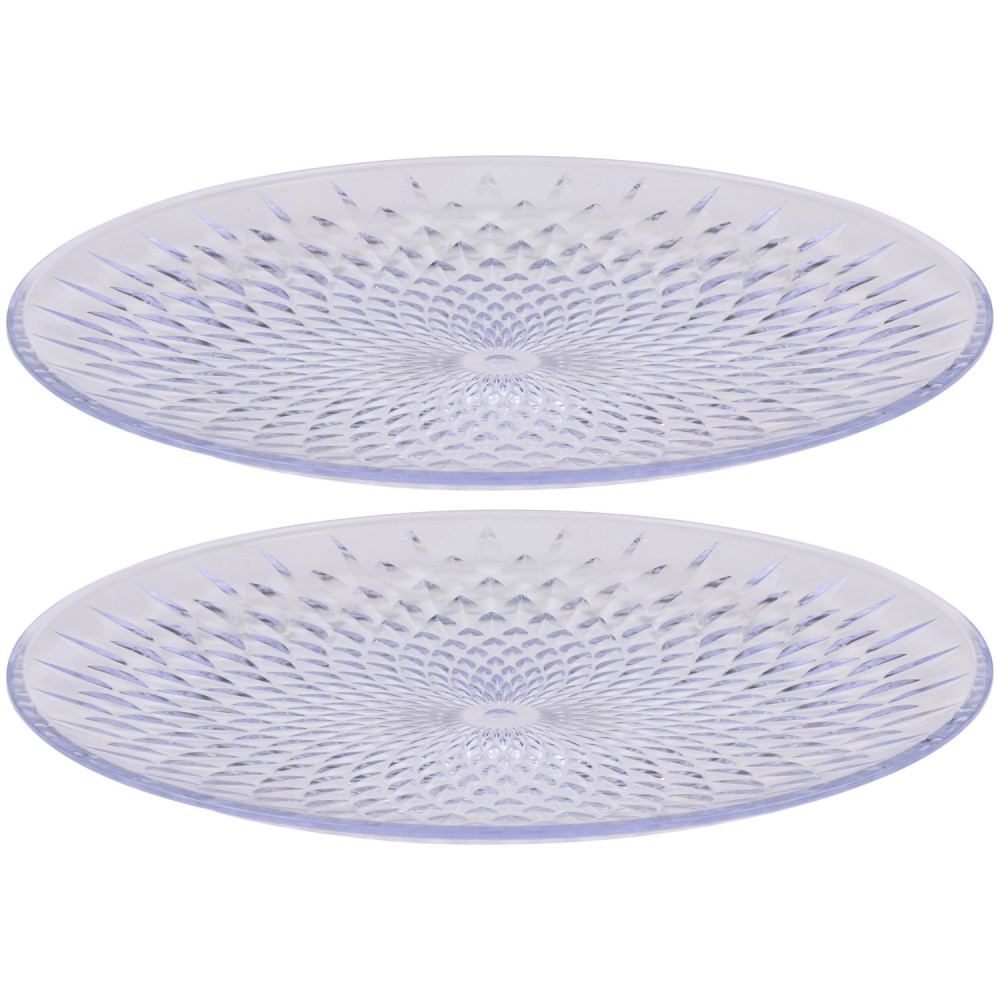 Πιάτα Διάφανα/Πράσινα/Χρυσά 20cm 2Τμχ ALPINA