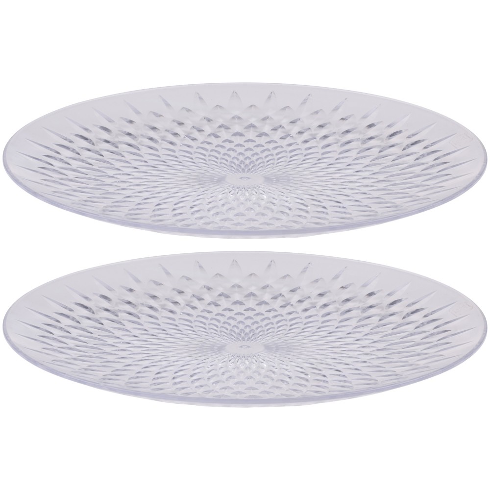 Πιάτα Διάφανα/Πράσινα/Χρυσά 25cm 2Τμχ ALPINA