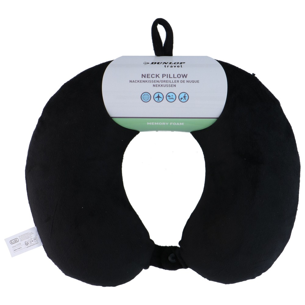 Μαξιλάρι Ταξιδιού Memory Foam Μαύρο/Γκρι Σε 2 Χρώματα