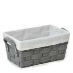 Καλάθι Με Λαβές Γκρι 33x21x16cm