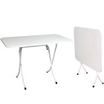 Τραπέζι ArteLibre πτυσσόμενο λευκό μέταλλο 70x110cm