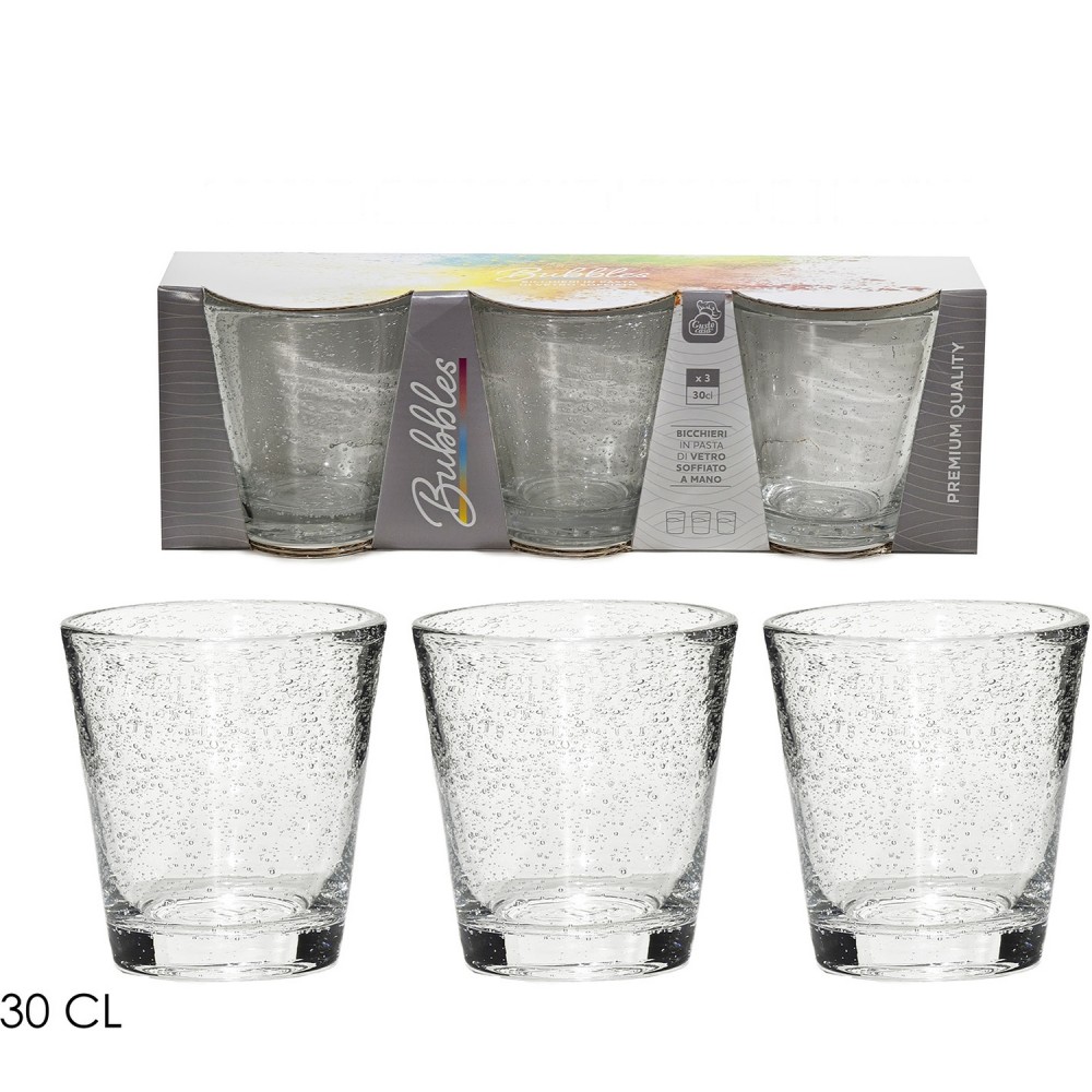 Ποτήρια ArteLibre Διαφανές Γυαλί Φυσητό 30cl 3Τμχ
