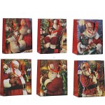 Χριστουγεννιάτικη Τσάντα Δώρου Μικρή Με Γκλίτερ 18x10x23cm Σε 6 Σχέδια