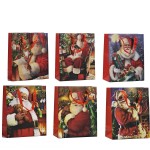 Χριστουγεννιάτικη Τσάντα Δώρου Μεσαία Με Γκλίτερ 26x12x32cm Σε 6 Σχέδια